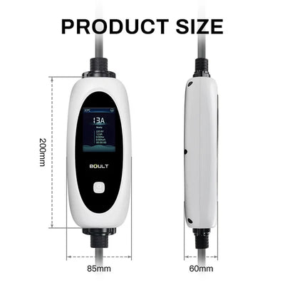 Portable EV Charger 3kW, IP65 with UK Plug (GCC / Type 2)