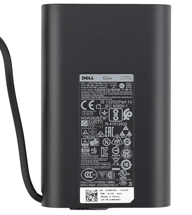 Dell Latitude 5280 5288 5290 65w Slim Power AC Adapter Charger 450-ABFO FPC2Y JNKWD G4X7T UK