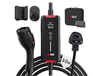 Portable EV Charger 3kW, 10M with UK Plug (GCC / Type 2)