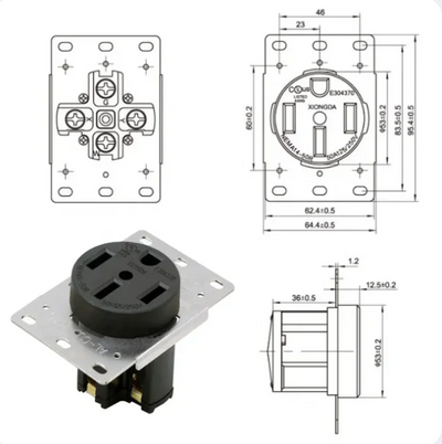 Nema 14-50 Outlet 7kW for Tesla Mobile Charger